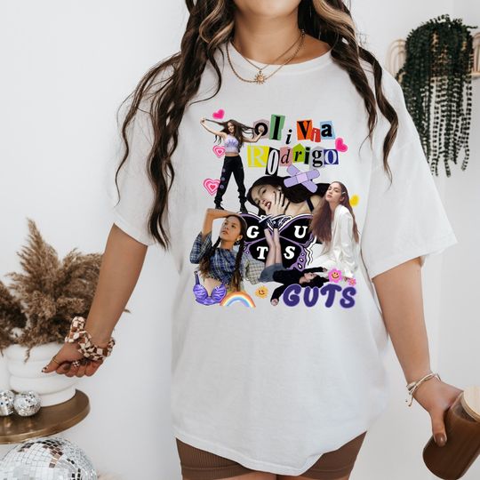 Discover T-Shirt Olivia Rodrigo GUTS Tour 2024 Music Artist Graphic Tee