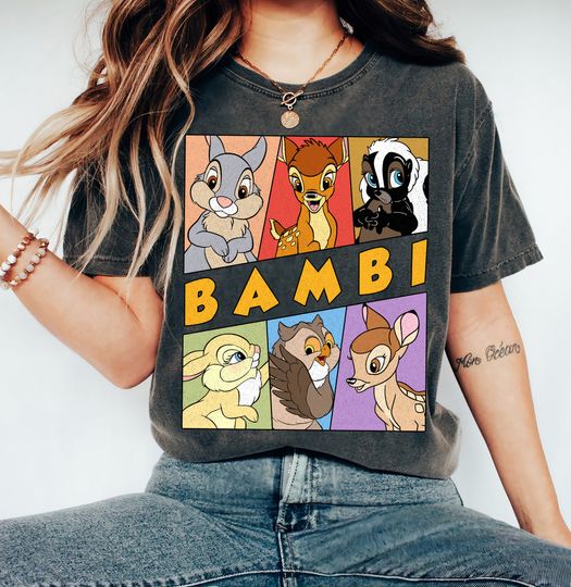 Retro Disney Bambi Characters Shirt