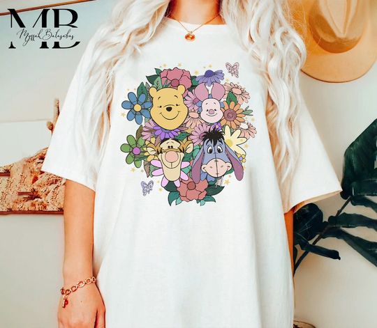 Discover Winnie The Pooh Flower And Garden Shirt, Pooh Tigger Piglet