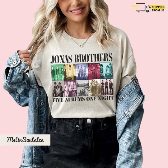 Jonas Brothers Shirt, Five Albums One Night Tour Shirt