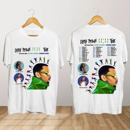 Discover Chris Brown 11:11 Tour 2024 Shirt, Chris Brown Concert Shirt, 11 11 Tour 2024