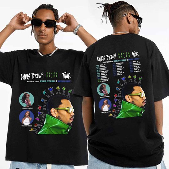 Discover Chris Brown 11:11 Tour 2024 Shirt, Chris Brown Fan Shirt