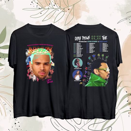 Discover Chris Brown 11:11 Tour 2024 Shirt, Chris Brown Fan Shirt, Chris Brown 2024 Concert