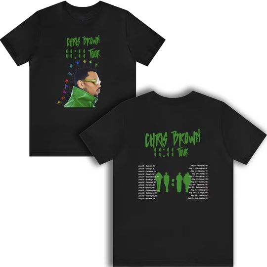11:11 TOUR Dates, Chris Brown 2024 Unisex Shirt