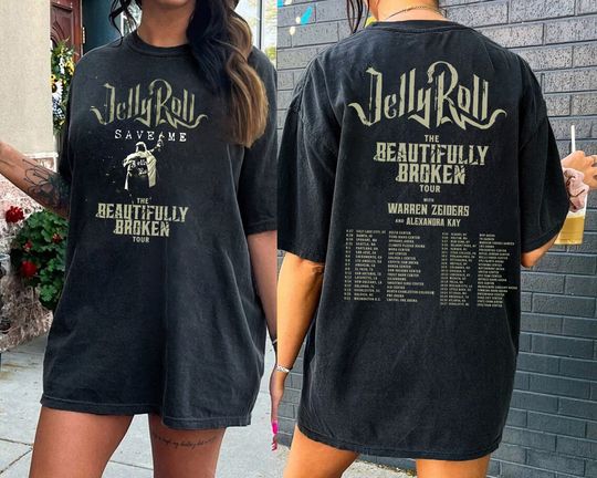 Vintage Jelly Roll 2024 Concert Shirt, The Beautifully Broken 2024 Tee shirt