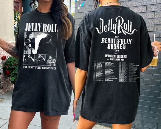 Discover Jelly Roll 2024 Tour Shirt, Jelly Roll American Rock Singer T-shirt