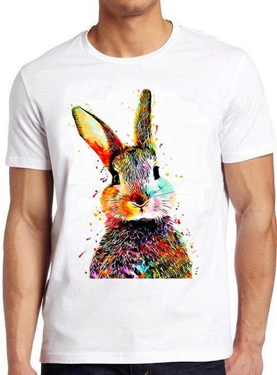 Discover Rabbit Watercolor Easter Thanksgiving Shirt