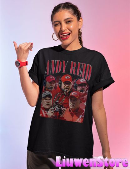 Vintage Andy Reid Shirt, Kansas Football Shirt