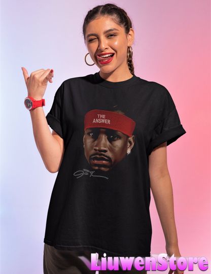 ALLEN IVERSON T-SHIRT, Rare The Answer Rap Tee Shirt