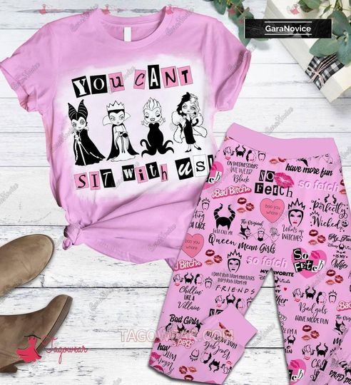 Villains Evil Pajamas Set, Disney Disney Pjs, Villains You Cant Sit With Us Queen