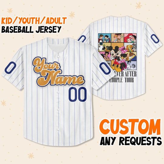 Discover Personalized Mickey And Friends Happily Ever After Disney Baseball Jersey, Disney Jersey