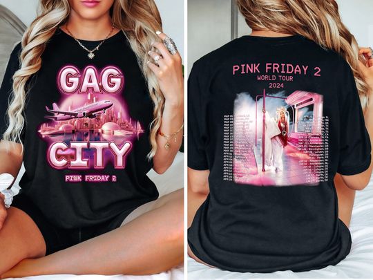 Discover Nicki Minaj Shirt, Nicki Minaj Pink Friday 2 Tour Shirt, Gag City Shirt
