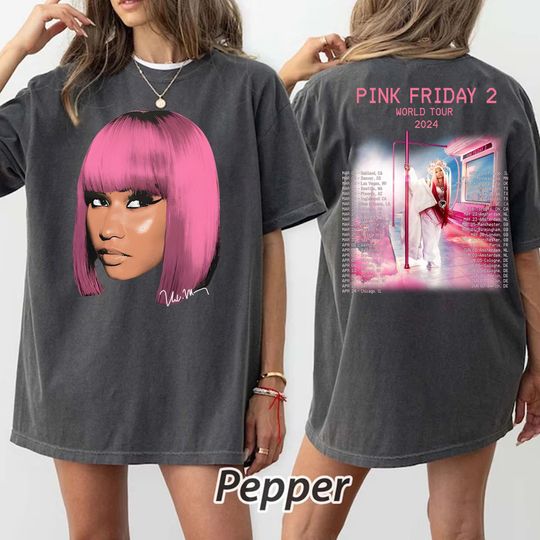Discover Nicki Minaj Shirt, Nicki Minaj Pink Friday 2 Tour Shirt, Nicki Minaj World Tour Shirt
