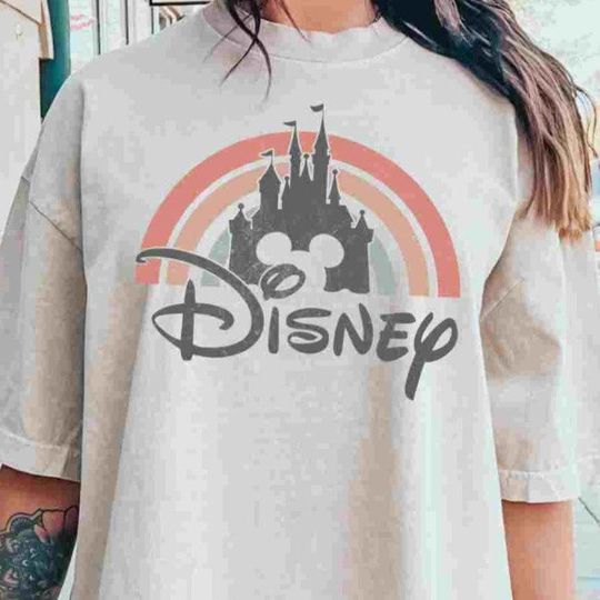Discover Disney Rainbow Castle Shirt, Disney Vintage Shirt, Disney Castle Shirt, Disneyworld Shirt
