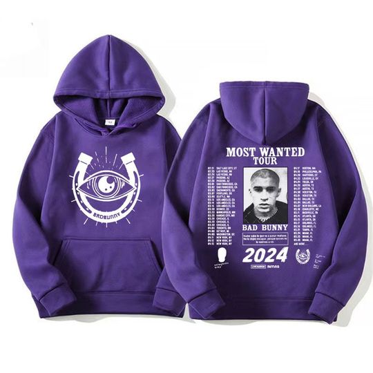 Bad Bunny The Most Wanted 2024 Tour Hoodies