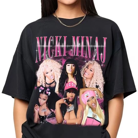 Discover Nicki Minaj Retro T-Shirt, Vintage Nicki Minaj Shirt, Nicki Minaj Tour 2024 Shirt