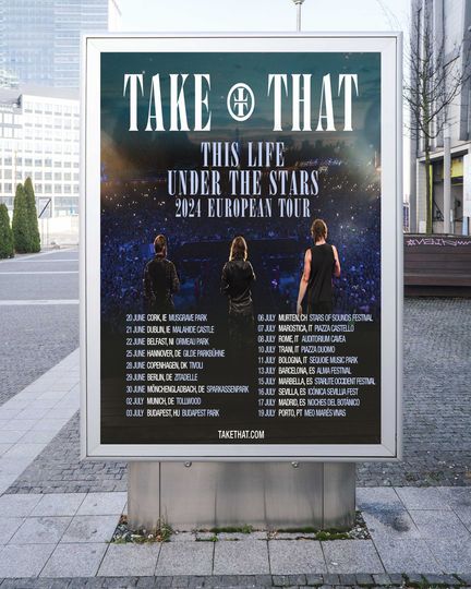 Take That This Life Under The Stars 2024 European Tour, Music Tour 2024 Poster