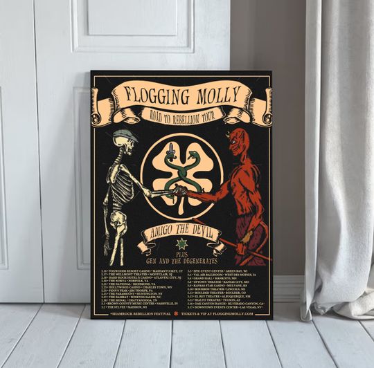 Discover Flogging Molly Music Tour 2024 Poster