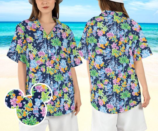 Discover Disneyland Tropical Beach Hawaiian Shirt, Mickey Minnie Summer Hawaii Shirt