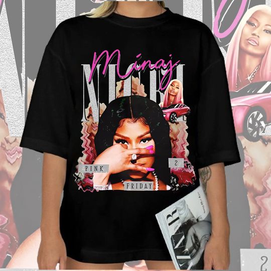 Discover Vintage Nicki Minaj Pink Friday 2 Tour 2024 Shirt, Gag City Shirt