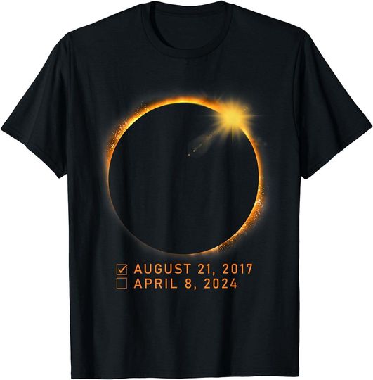 Eclipse Checklist Total Solar Eclipse April 8 2024 Eclipse T-Shirt