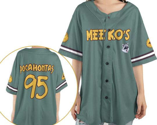 Disney Pocahontas Meeko 95 2 Sided Baseball Jersey Shirt