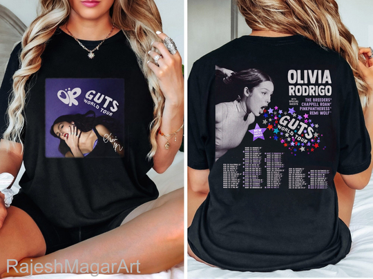 Discover Olivia Rodrigo Guts Full Date Tour 2024 T-Shirt