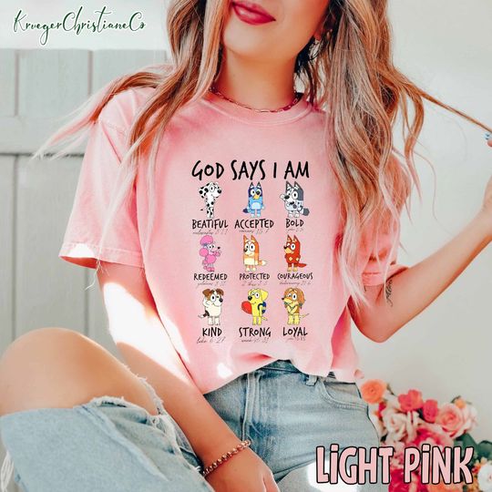 Discover God Says I Am Blue T-shirt, Blue and Bingo Shirt