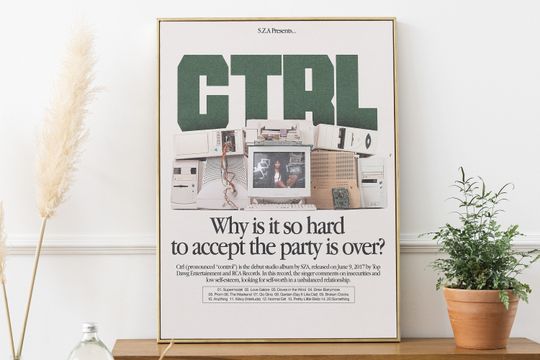 Discover CTRL Album Cover Poster Trendy SZA Wall Art Poster