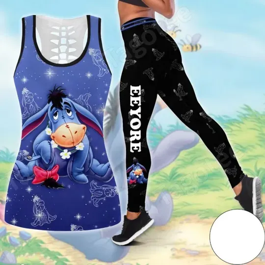 Disney Eeyore Women's Hollow Winnie the Pooh Tank Top Legging Set