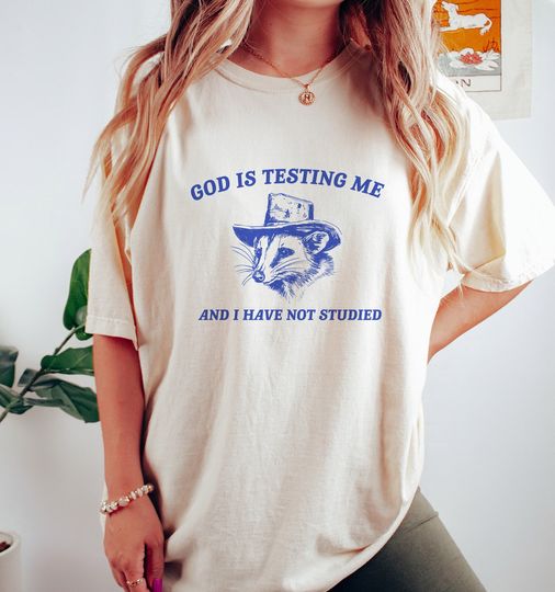 God Is Testing Me, Opossum T Shirt, Trash Panda T Shirt