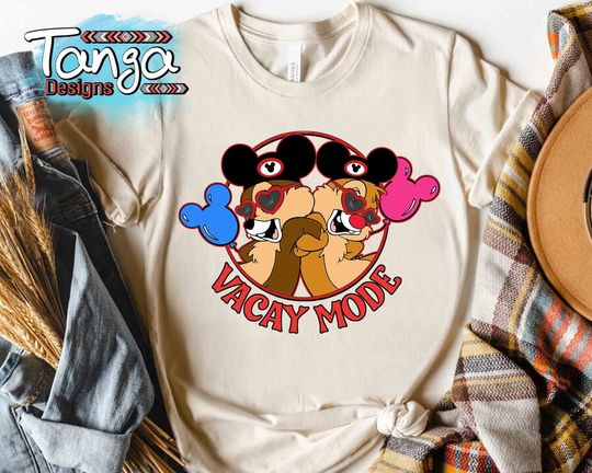 Cute Mickey & Friends Chip And Dale Mickey Balloon  Shirt, Disney Vacay Mode Tee