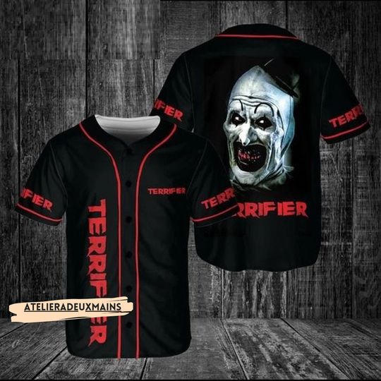 Horror Movie Terrifier Happy Halloween Baseball Jersey Shirt, Funny Ghostface Shirt
