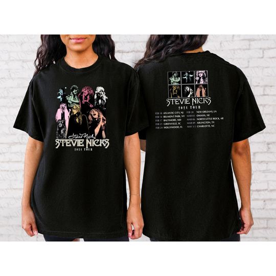 Stevie Nicks 2024 Tour Merch, 2024 Stevie Nicks Live In Concert T-Shirt