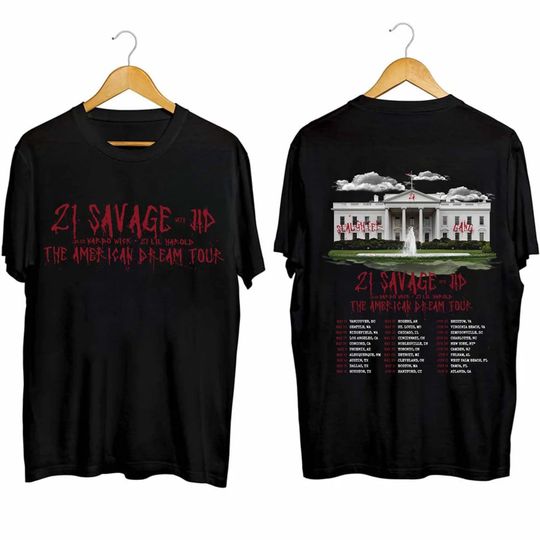 Discover 21 Savage - The American Dream Tour 2024 Shirt, 21 Savage Fan Shirt