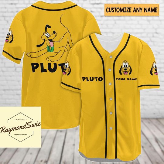 Pluto Jersey Shirt, Custom Pluto Baseball Jersey, Pluto Dog Jersey, Disney Pluto Jersey
