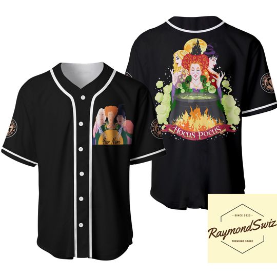 Hocus Pocus Jersey Shirt, Custom Hocus Pocus Jersey, Sanderson Sisters Baseball