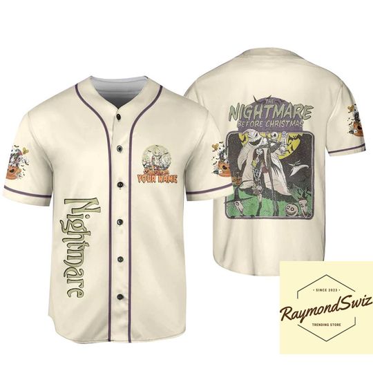 Oogie Boogie Jersey Shirt, Custom Oogie Boogie Shirt, Nightmare Before, Halloween Baseball