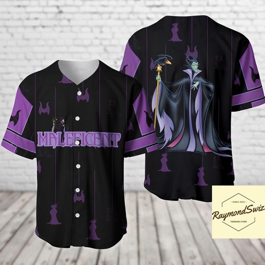 Maleficent Jersey Shirt, Maleficent Baseball Jersey, Maleficent Witch Jersey