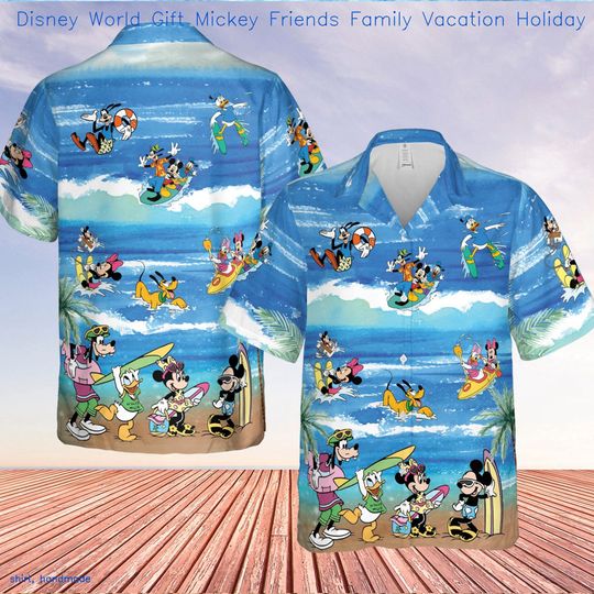 Discover Hawaii Shirt Disney World Gift Mickey Friends Family Vacation Holiday Hawaiian Tshirt