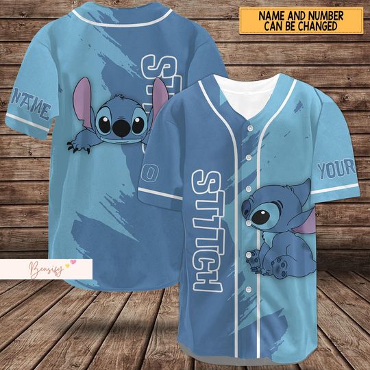 Discover Stitch Jersey Shirt, Custom Stitch Baseball Jersey, Stitch Baseball Shirt, Disney Stitch Shirt