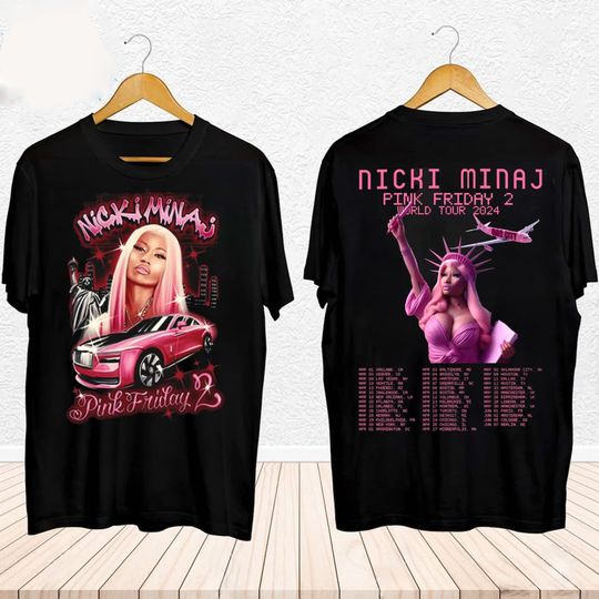Discover 2024 Nicki Minaj Tour T-Shirt, Nicki Minaj Pink Friday 2 Concert Shirt