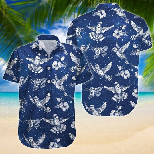 Discover Hummingbird Hawaiian Shirt, Hummingbird Shirt, Floral Hummingbird