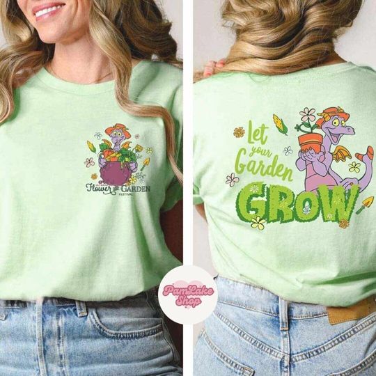 Let Your Garden Grow Figment Disney Epcot Flower and Garden Festival 2024 Shirt, Purple Dragon One Little Spark WDW Disneyland Tee