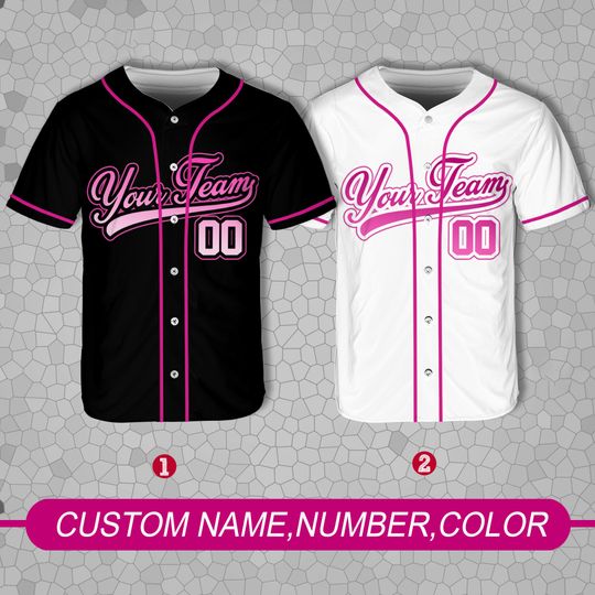Personalized Team Name And Number Baseball Jersey