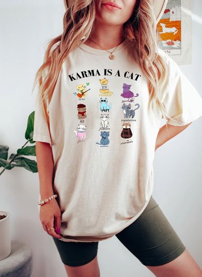 Discover Karma Is A Cat Shirt, Taylor Eras Cat Lover T-shirt
