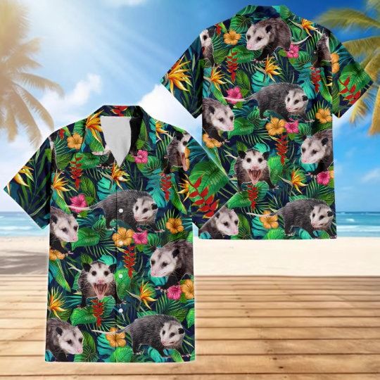 RESGER Opossum Hawaiian Shirt, Opossum Hawaii Aloha Shirts