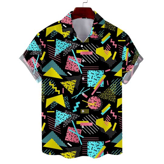 Discover Retro 80s 90s Pattern Hawaiian Shirts For Men Women