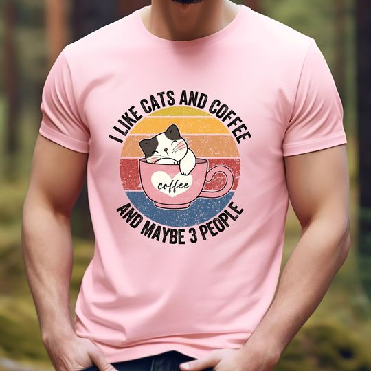 Discover I Like Cats And Coffee Shirt, Coffee Lover Shirt