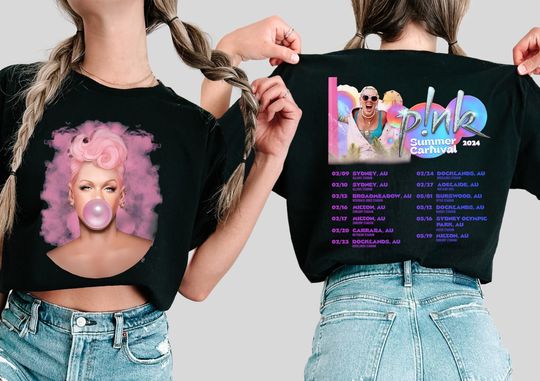 Discover P!nk Pink Singer Summer Carnival 2024 Tour Shirt,Pink Fan Lovers